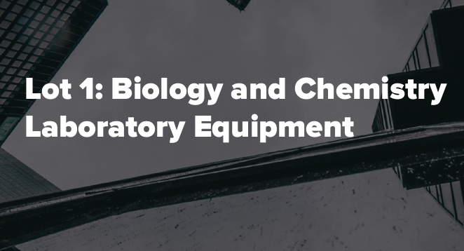 Lot 1: Biology and Chemistry Laboratory Equipment