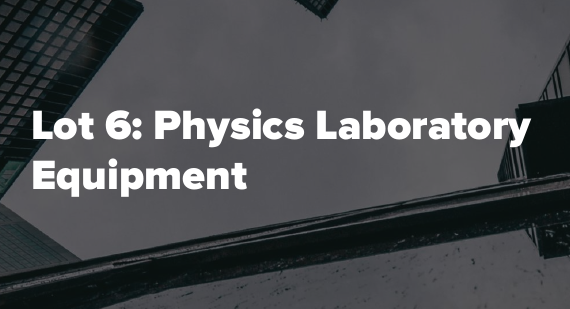 Lot 6: Physics Laboratory Equipment