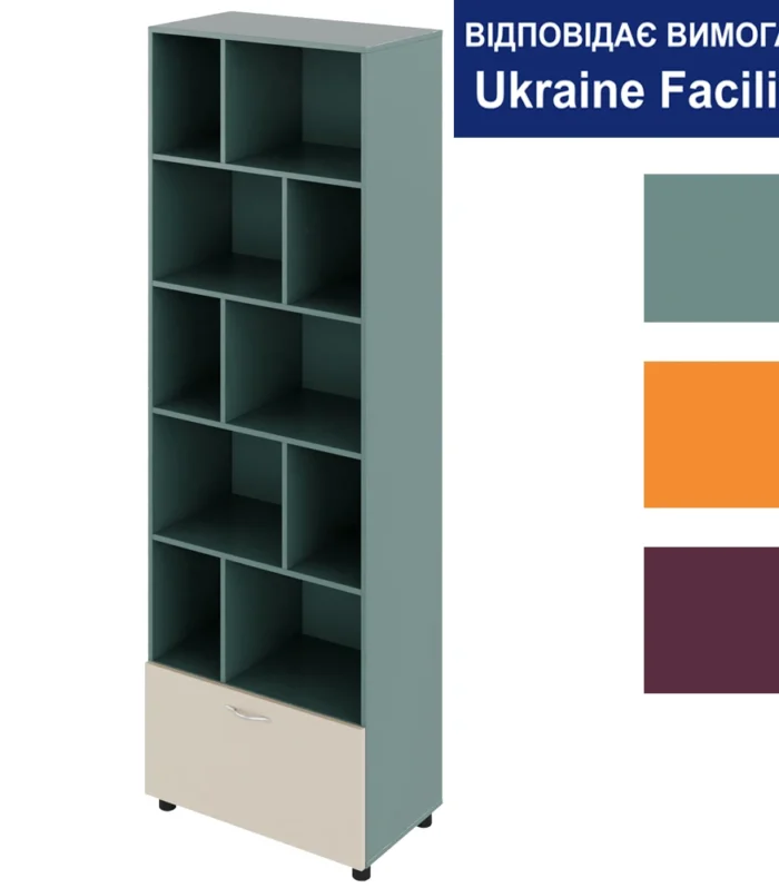Шафа з відкритими нішами та шухлядою Color